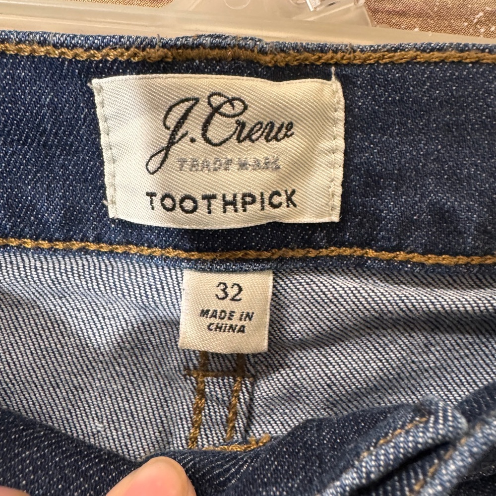 J. Crew Toothpick Skinny Jeans 32 Dark Wash Classic F5330 - Picture 4 of 6